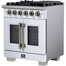  Forno 30-inch Capriasca Freestanding Gas Range with French Door FFSGS6460-30WHT IMAGE 7
