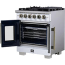  Forno 30-inch Capriasca Freestanding Gas Range with French Door FFSGS6460-30WHT IMAGE 8