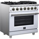  Forno 36-inch Freestanding Gas Range with 6 Burners FFSGS6239-36WHT IMAGE 3