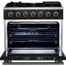  Forno 36-inch Freestanding Gas Range with 6 Burners FFSGS6239-36BLK IMAGE 2