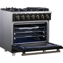  Forno 36-inch Freestanding Gas Range with 6 Burners FFSGS6239-36BLK IMAGE 3