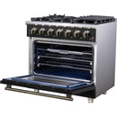  Forno 36-inch Freestanding Gas Range with 6 Burners FFSGS6239-36BLK IMAGE 7