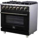  Forno 36-inch Freestanding Gas Range with 6 Burners FFSGS6239-36BLK IMAGE 8