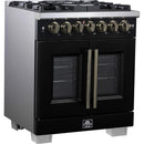 Forno 30-inch Freestanding Dual Fuel Range with True Convection Technology FFSGS6387-30BLK IMAGE 3