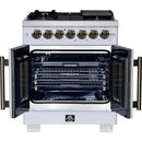  Forno 30-inch Freestanding Dual Fuel Range with True Convection Technology FFSGS6387-30WHT IMAGE 2
