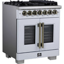  Forno 30-inch Freestanding Dual Fuel Range with True Convection Technology FFSGS6387-30WHT IMAGE 3