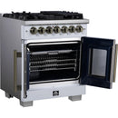  Forno 30-inch Freestanding Dual Fuel Range with True Convection Technology FFSGS6387-30WHT IMAGE 4