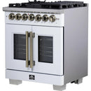  Forno 30-inch Freestanding Dual Fuel Range with True Convection Technology FFSGS6387-30WHT IMAGE 7