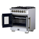  Forno 30-inch Freestanding Dual Fuel Range with True Convection Technology FFSGS6387-30WHT IMAGE 8