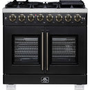  Forno 36-inch Freestanding Dual Fuel Range with True Convection Technology FFSGS6387-36BLK IMAGE 1