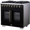  Forno 36-inch Freestanding Dual Fuel Range with True Convection Technology FFSGS6387-36BLK IMAGE 7