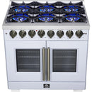  Forno 36-inch Freestanding Dual Fuel Range with True Convection Technology FFSGS6387-36WHT IMAGE 11