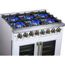 Forno 36-inch Freestanding Dual Fuel Range with True Convection Technology FFSGS6387-36WHT IMAGE 12