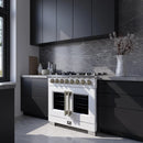  Forno 36-inch Freestanding Dual Fuel Range with True Convection Technology FFSGS6387-36WHT IMAGE 19