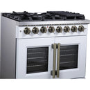  Forno 36-inch Freestanding Dual Fuel Range with True Convection Technology FFSGS6387-36WHT IMAGE 5