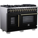  Forno Capriasca 48-inch Freestanding Dual Fuel Range FFSGS6387-48BLK IMAGE 2