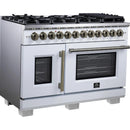  Forno Capriasca 48-inch Freestanding Dual Fuel Range FFSGS6387-48WHT IMAGE 3