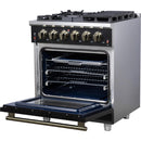  Forno 30-inch Freestanding Gas Range with 5 Burners FFSGS6239-30BLK IMAGE 11