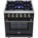  Forno 30-inch Freestanding Gas Range with 5 Burners FFSGS6239-30BLK IMAGE 12