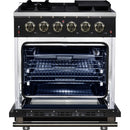  Forno 30-inch Freestanding Gas Range with 5 Burners FFSGS6239-30BLK IMAGE 2