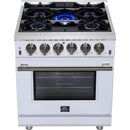  Forno 30-inch Freestanding Gas Range with 5 Burners FFSGS6239-30WHT IMAGE 11