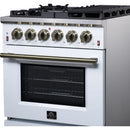  Forno 30-inch Freestanding Gas Range with 5 Burners FFSGS6239-30WHT IMAGE 9