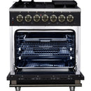  Forno 30-inch Freestanding Dual-Fuel Range with True Convection Technology FFSGS6125-30BLK IMAGE 3