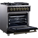  Forno 30-inch Freestanding Dual-Fuel Range with True Convection Technology FFSGS6125-30BLK IMAGE 4