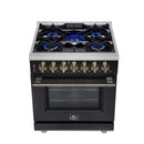  Forno 30-inch Freestanding Dual-Fuel Range with True Convection Technology FFSGS6125-30BLK IMAGE 7