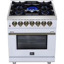  Forno 30-inch Freestanding Dual-Fuel Range with True Convection Technology FFSGS6125-30WHT IMAGE 12
