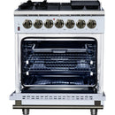  Forno 30-inch Freestanding Dual-Fuel Range with True Convection Technology FFSGS6125-30WHT IMAGE 2