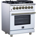  Forno 30-inch Freestanding Dual-Fuel Range with True Convection Technology FFSGS6125-30WHT IMAGE 3