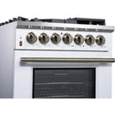 Forno 30-inch Freestanding Dual-Fuel Range with True Convection Technology FFSGS6125-30WHT IMAGE 6