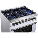  Forno Massimo 36" Freestanding Dual Fuel Range FFSGS6125-36WHT IMAGE 12
