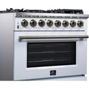  Forno Massimo 36" Freestanding Dual Fuel Range FFSGS6125-36WHT IMAGE 6