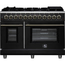  Forno Massimo 48-inch Freestanding Dual Fuel Range FFSGS6125-48BLK IMAGE 1
