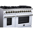  Forno Massimo 48-inch Freestanding Dual Fuel Range FFSGS6125-48WHT IMAGE 5