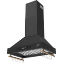  Forno 30-inch Venezia Wall-Mounted Range Hood with Touch Controls and Baffle Filters FRHWM5503-30BLK IMAGE 2