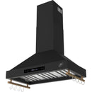  Forno 36-inch Venezia Wall-Mounted Range Hood with Touch Controls and Baffle Filters FRHWM5503-36BLK IMAGE 2