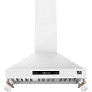  Forno 36-inch Venezia Wall-Mounted Range Hood with Touch Controls and Baffle Filters FRHWM5503-36WHT IMAGE 1