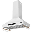  Forno 36-inch Venezia Wall-Mounted Range Hood with Touch Controls and Baffle Filters FRHWM5503-36WHT IMAGE 2