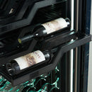  Forno 102-Bottle, 48-inch Dual Zones Wine Cellar with Green Acrylic Holders and Black Shelves FWCDR6610-48S IMAGE 6