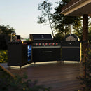  Forno 87,600 BTU Outdoor Kitchen with Gas Grill, Gas Pizza Oven, Sink Module, Bar and Beverage Center FODKT2551BLK IMAGE 20