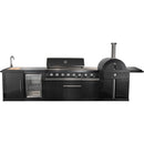  Forno 87,600 BTU Outdoor Kitchen with Gas Grill, Gas Pizza Oven, Sink Module, Bar and Beverage Center FODKT2551BLK IMAGE 2