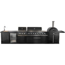  Forno 87,600 BTU Outdoor Kitchen with Gas Grill, Gas Pizza Oven, Sink Module, Bar and Beverage Center FODKT2568BLK IMAGE 1