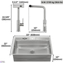  Forno 33" Drop-In/Undermount 3-Level Workstation Sink with Waterfall Faucet and Glass Rinser D-XP30 IMAGE 18