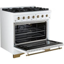  Forno 36-inch Freestanding Gas Range with 6 Burners FFSGS6219-36WHT IMAGE 2