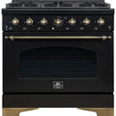  Forno 36-inch Freestanding Gas Range with 6 Burners FFSGS6219-36BLK IMAGE 1