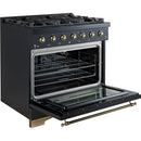  Forno 36-inch Freestanding Gas Range with 6 Burners FFSGS6219-36BLK IMAGE 2