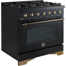  Forno 36-inch Freestanding Gas Range with 6 Burners FFSGS6219-36BLK IMAGE 5